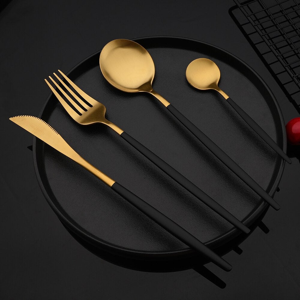 RoyalGlimmer Gouden Bestekset - Gouden Bestekset voor een Luxueuze Tafelsetting