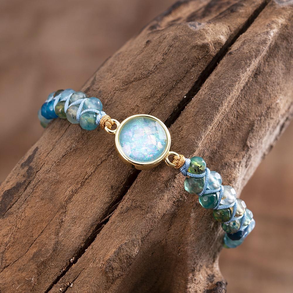 Liora Bracelet - Elegante Blauwe Opaal Sieraad