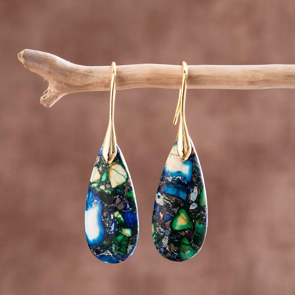 Sylvara TearDrop Earrings – Natuurlijke Aarde Elegantie
