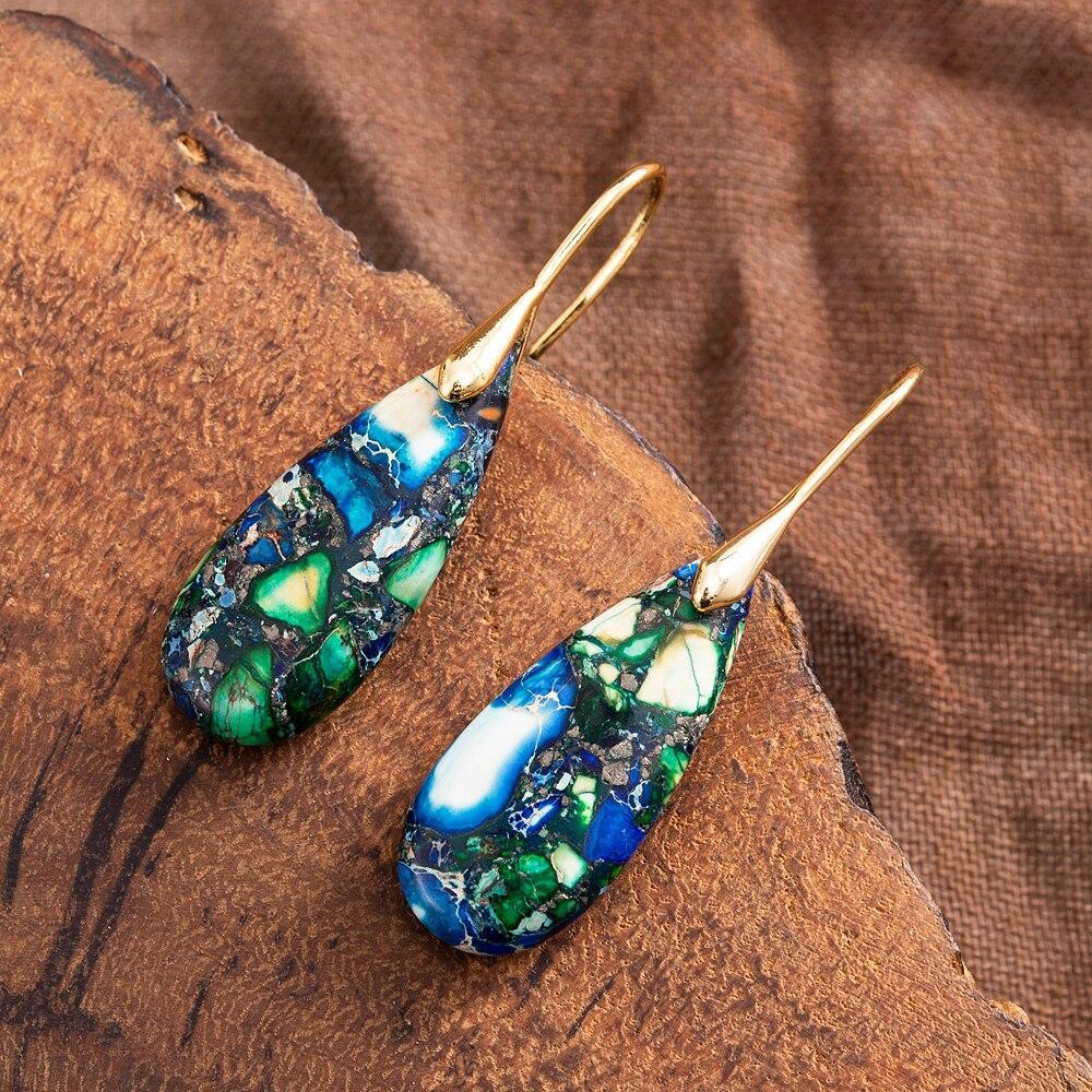 Sylvara TearDrop Earrings – Natuurlijke Aarde Elegantie