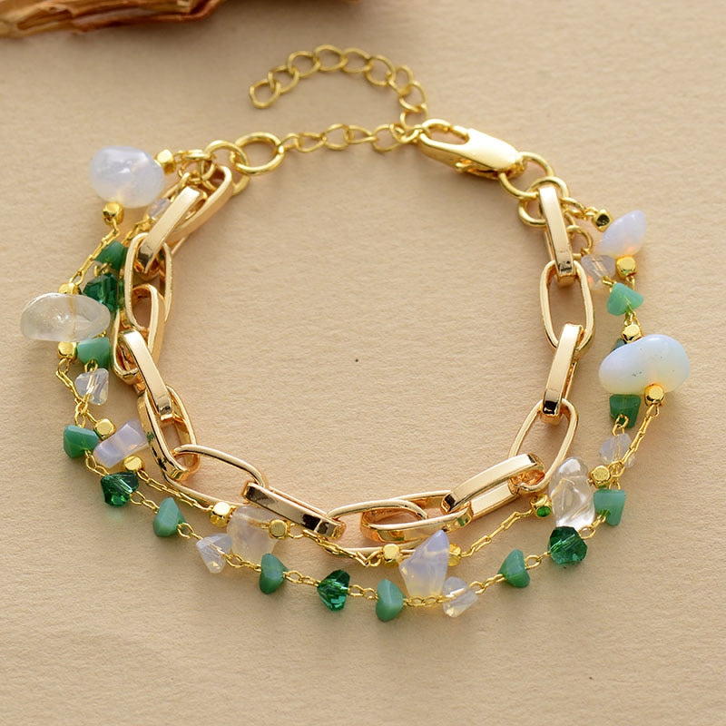 Isabelle Bracelet - Elegante Turkoois en Opaal
