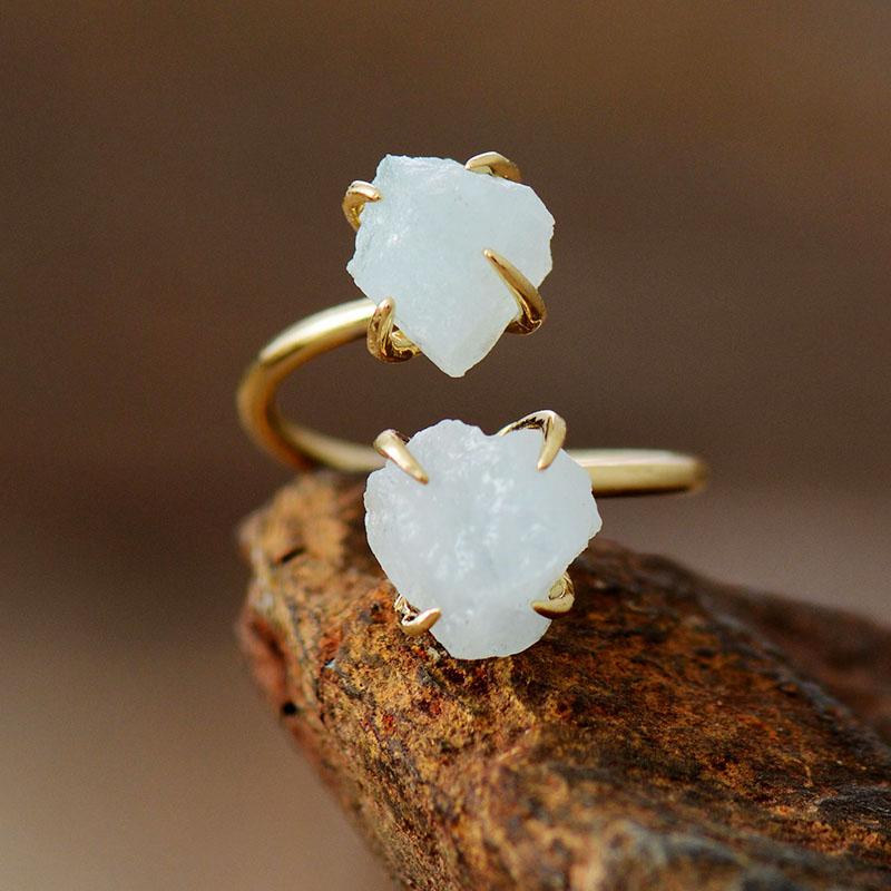 RawStone Ring - Unieke Edelsteen met Ruwe Afwerking