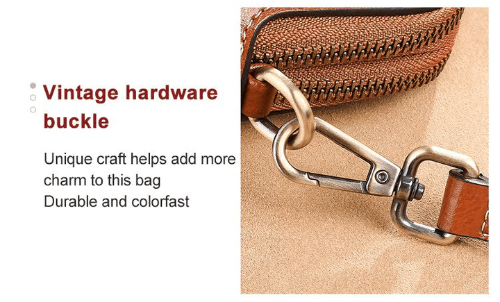 LeatherVibe - Elegante Leren Crossbody Tas