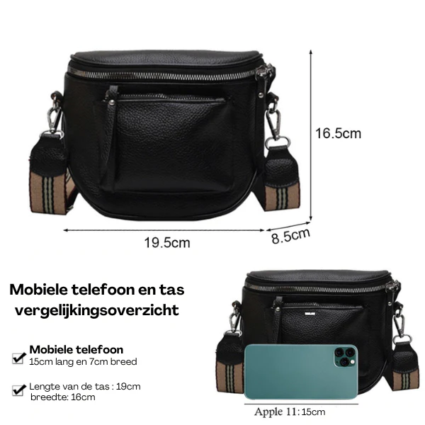 ClassicElegance Crossbody Bag - Tijdloos Design en Comfort