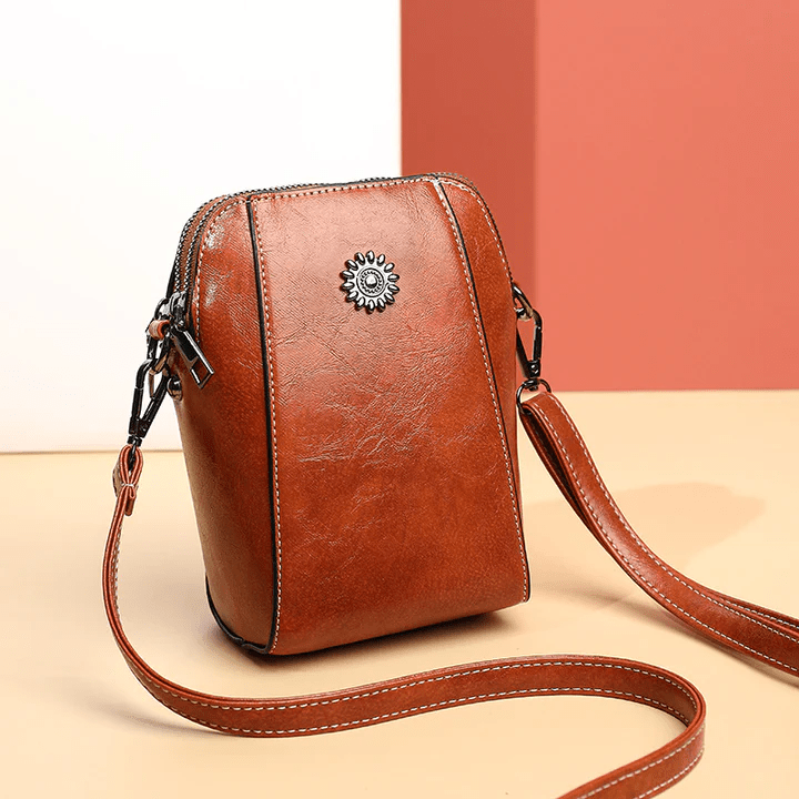 LeatherVibe - Elegante Leren Crossbody Tas