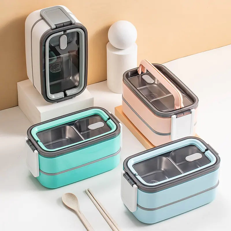 MealMate - Trendy 2-Laagse RVS Lunchbox