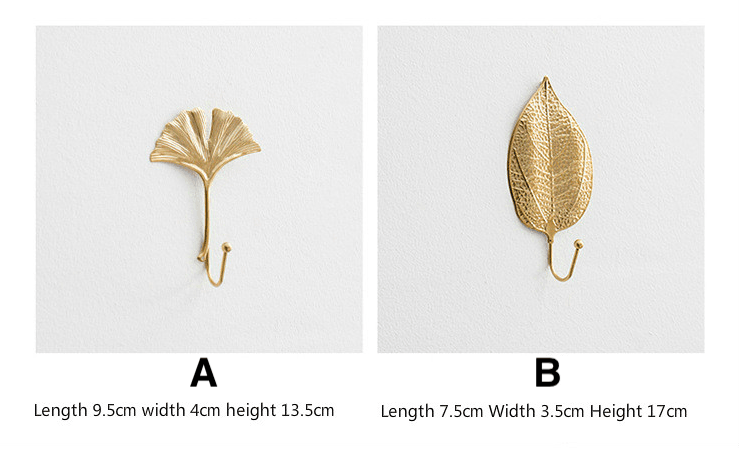 LeafLine - Luxe Gouden Blad Wandhaak voor Elke Interieur