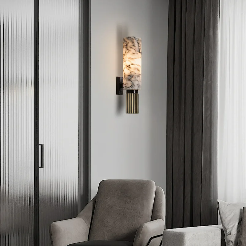 Stijlvolle Marmeren Wandlamp - Voor Luxe en Sfeervol Interieur
