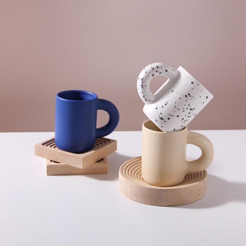 Athenea Cup – Luxe Porseleinen Kopje met Geometrisch Ontwerp