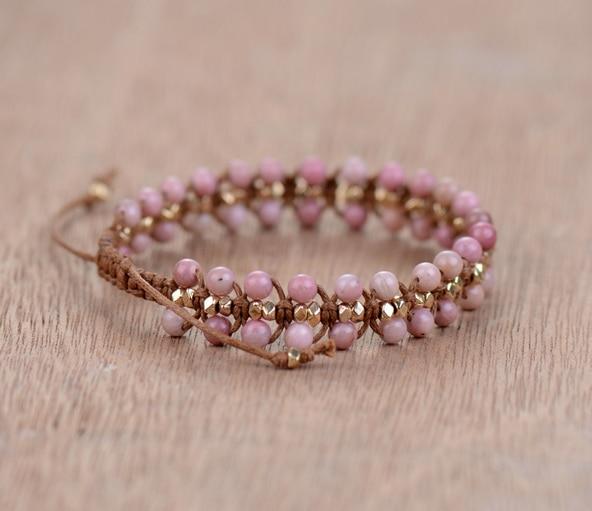 Rhodonite Bracelet - Hartvormige Energiearmband Amara