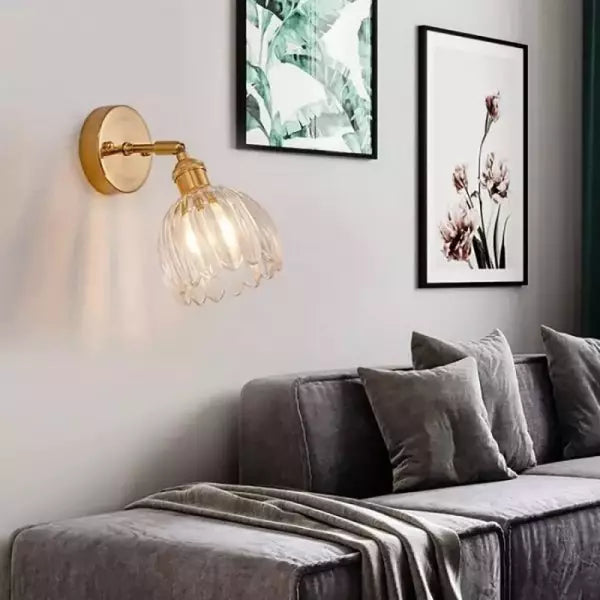 TulipGlow Wandlamp - Retro Glazen Tulpenlamp voor Vintage Flair