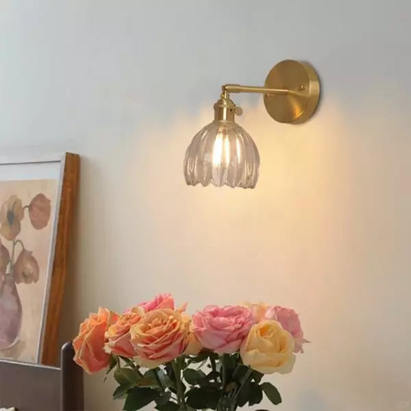 TulipGlow Wandlamp - Retro Glazen Tulpenlamp voor Vintage Flair