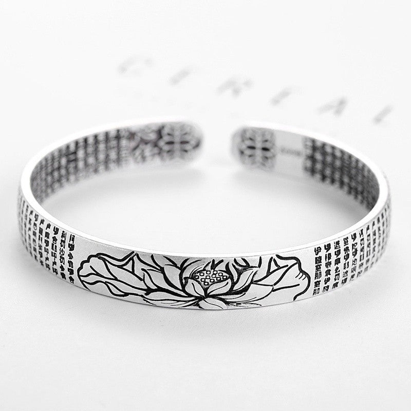 SerenitySilver Bracelet – Stijlvolle Lotusarmband