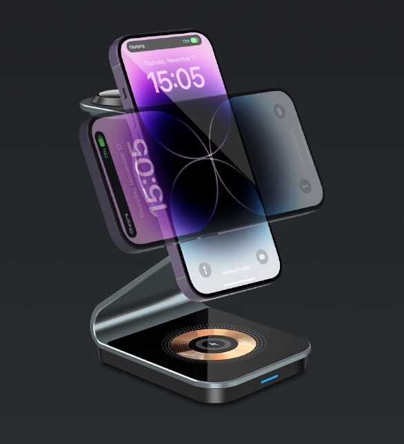 Chargy Pro - Stijlvolle Magnetische Draadloze 3-in-1 Oplader
