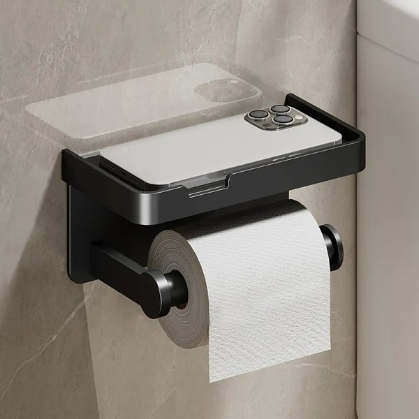 LuxeHold – Stijlvolle Multifunctionele Toiletrolhouder