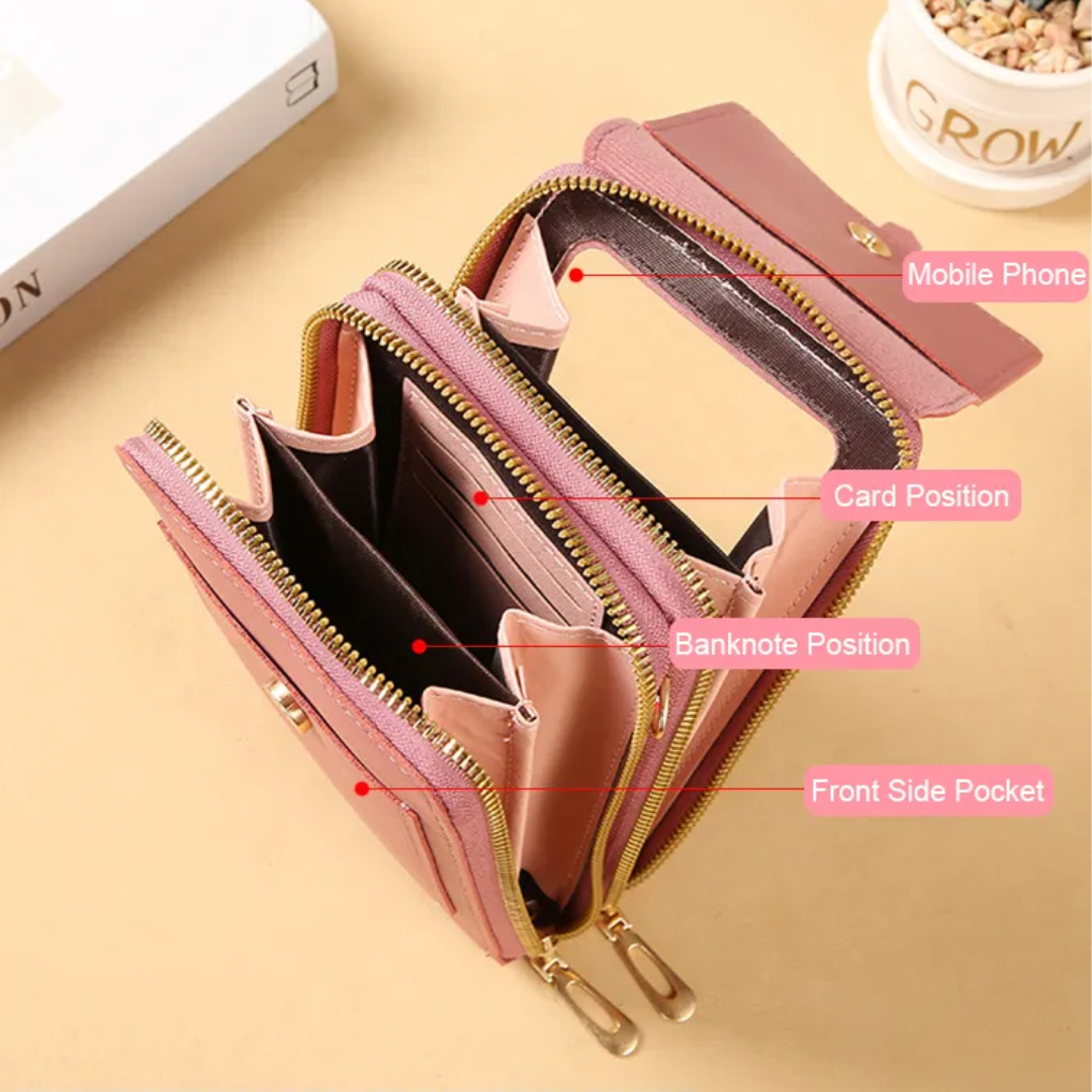 Sonia Wallet – Elegant Leren Telefoonhoes