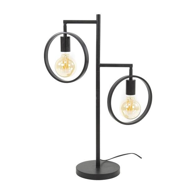 HennesLamp – Moderne Tafellamp met Zwart Nikkel