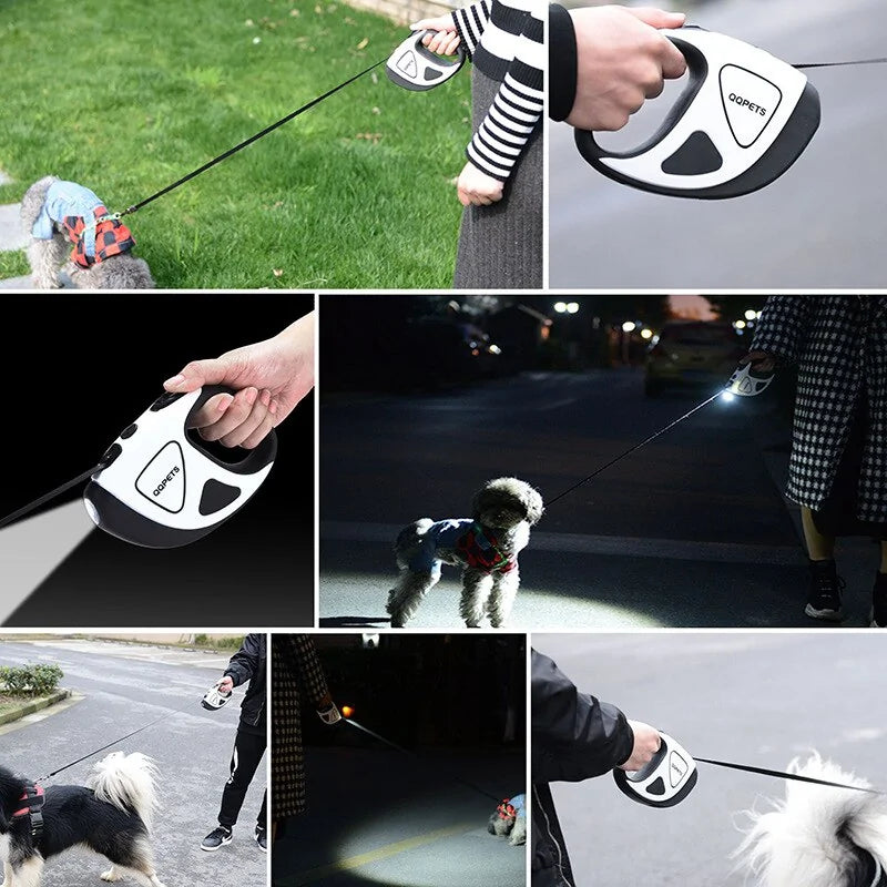 SafePaw - Luxe LED Intrekbare Hondenriem met Ergonomische Grip