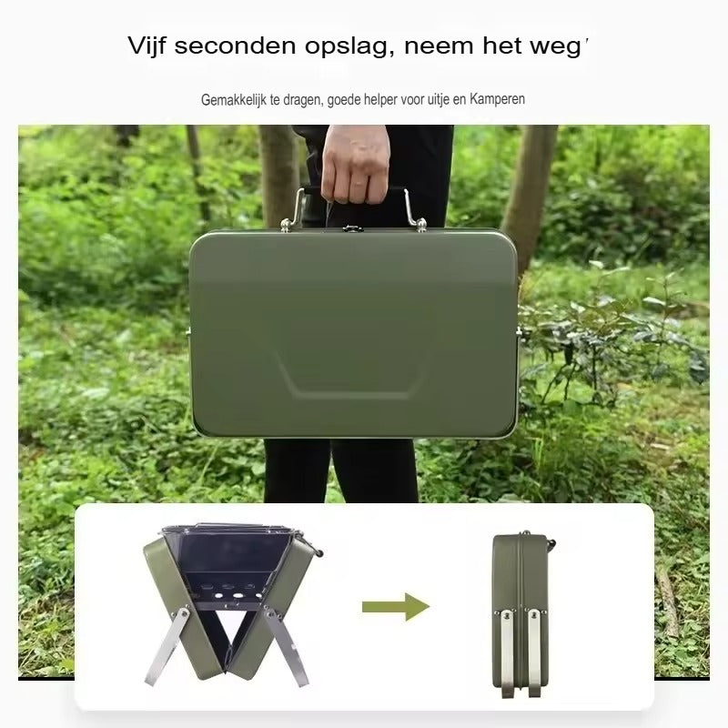 Opvouwbare BBQ Grill Draagbaar – Houtskool Barbecue voor Buiten