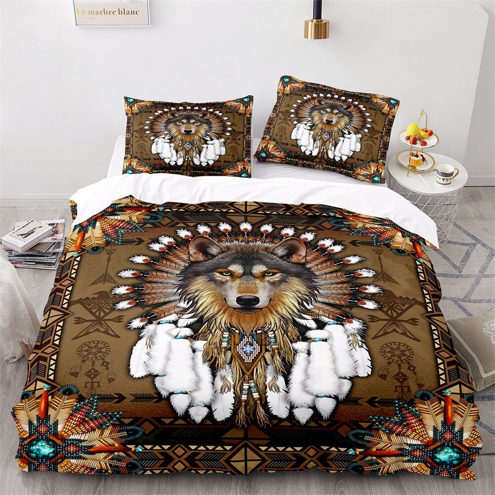 Zacht Kinderdekbedovertrek Wolf – Kracht en Veiligheid in Slaap