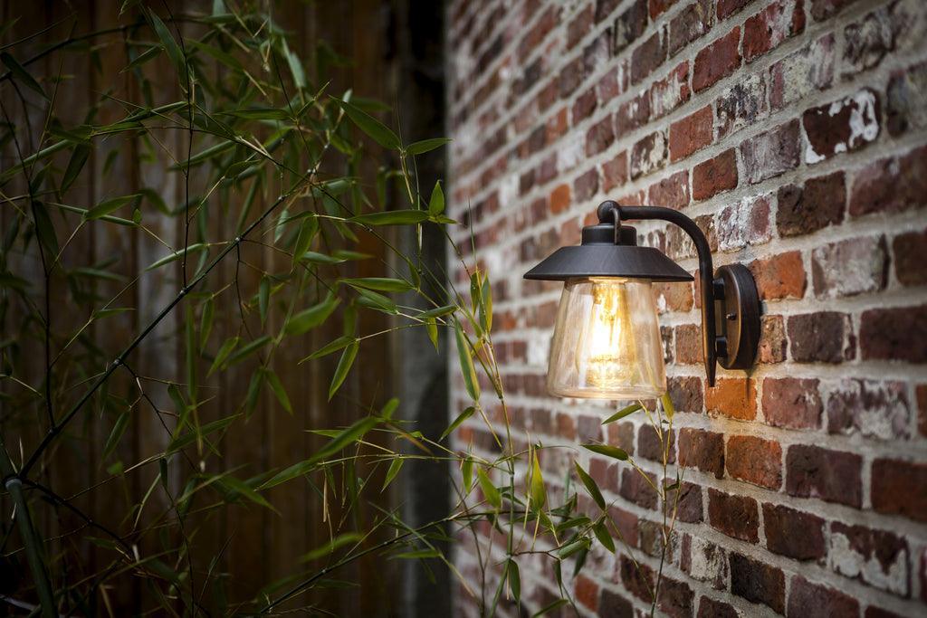 Cate Outdoor Light – Zwarte Glas & Roest LED Lamp