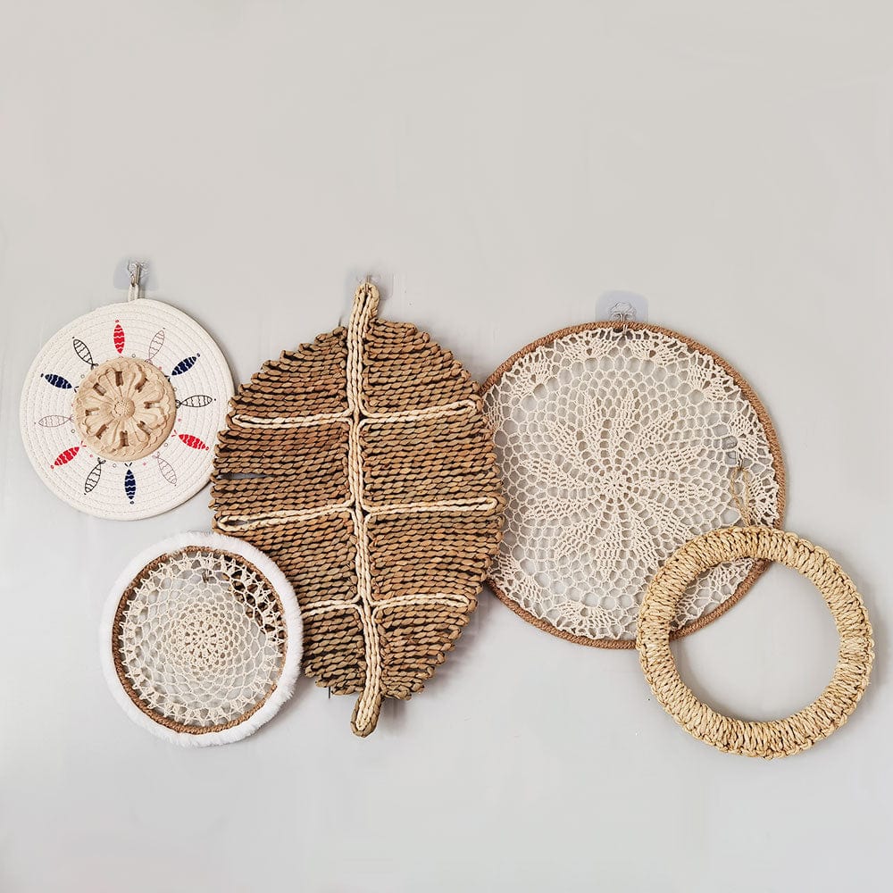 NatureNest - Bohemian Rotan Wanddecoratie voor Herfst