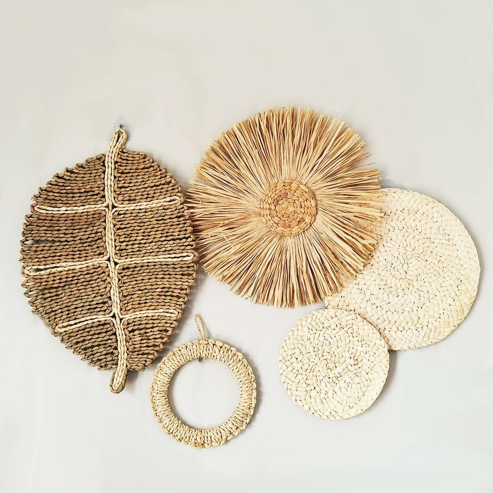 NatureNest - Bohemian Rotan Wanddecoratie voor Herfst