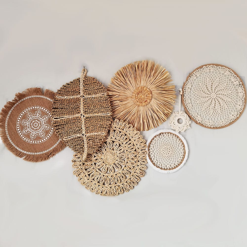 NatureNest - Bohemian Rotan Wanddecoratie voor Herfst