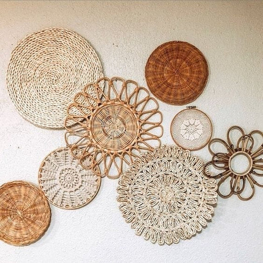 NatureNest - Bohemian Rotan Wanddecoratie voor Herfst