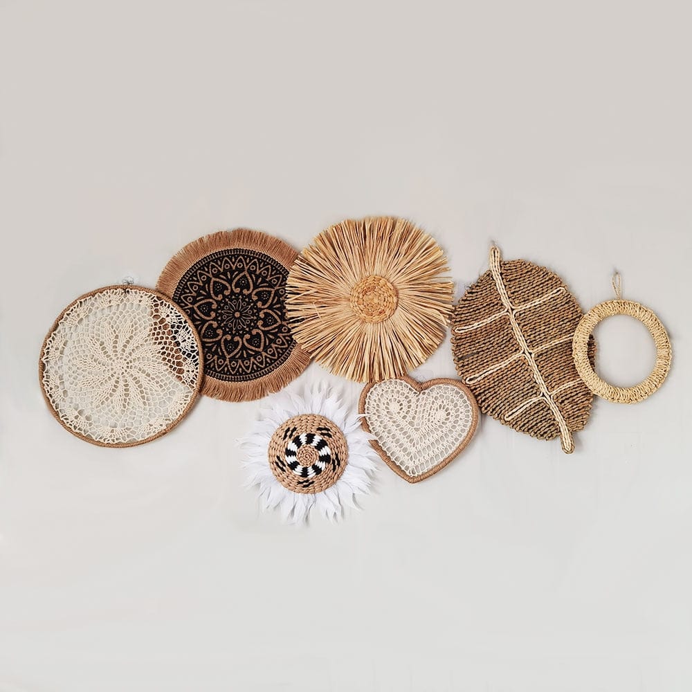 NatureNest - Bohemian Rotan Wanddecoratie voor Herfst