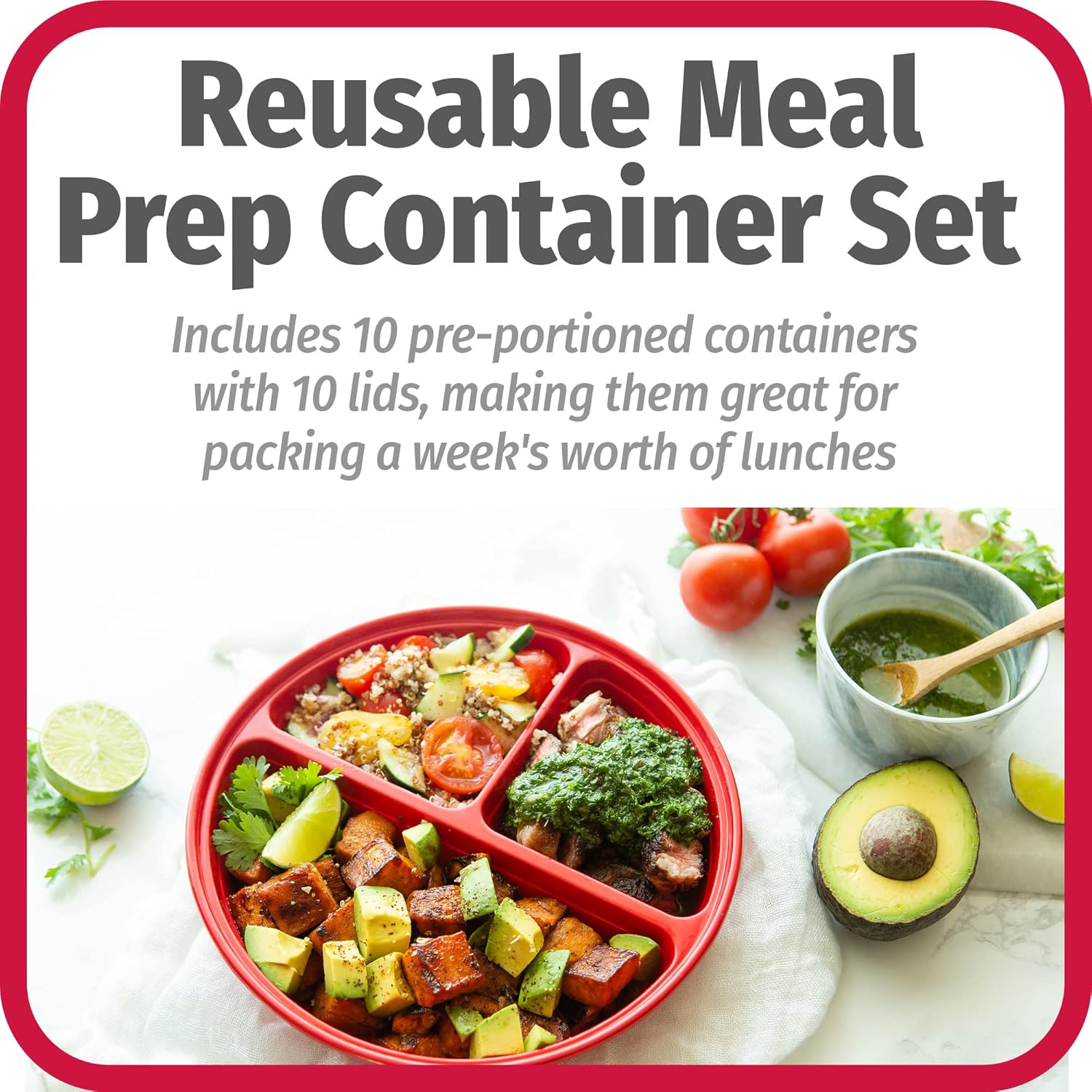 FreshPrep - Duurzame BPA-vrije Maaltijd Bakjes Set