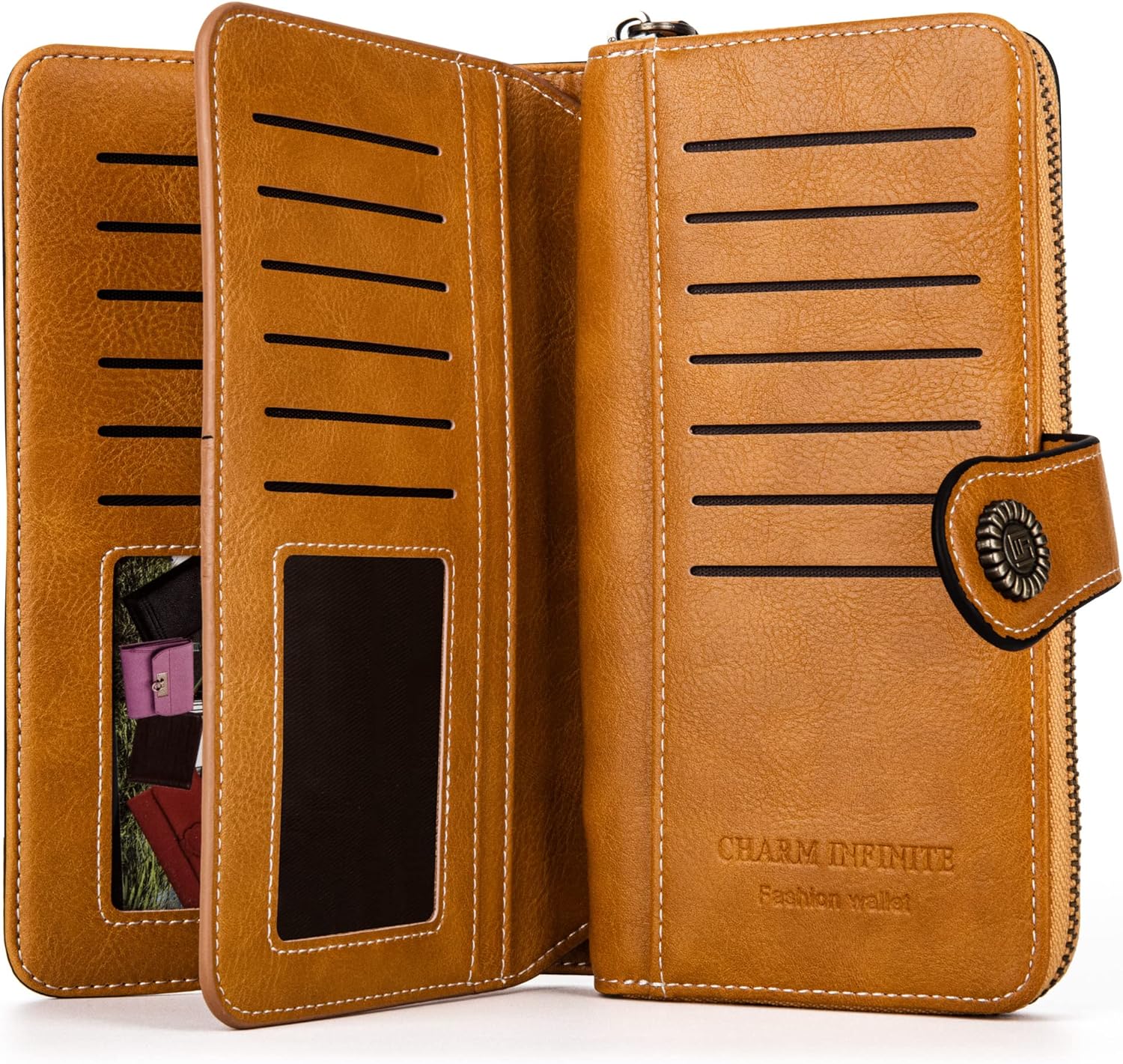 LeatherMax - Stijlvolle Leren Portemonnee met Polsband