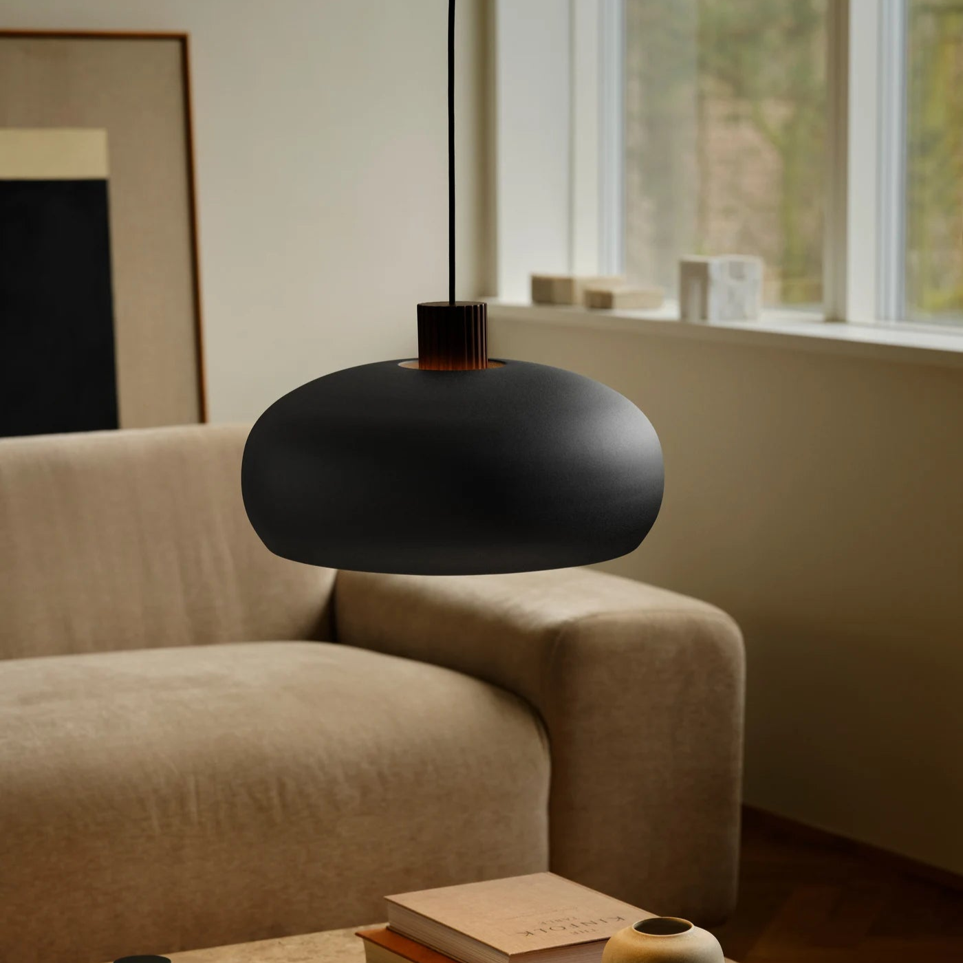 Aurelio Design Light – Zwarte Houten Hanglamp E27