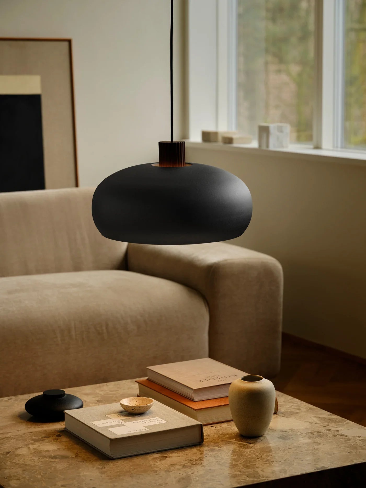 Aurelio Design Light – Zwarte Houten Hanglamp E27
