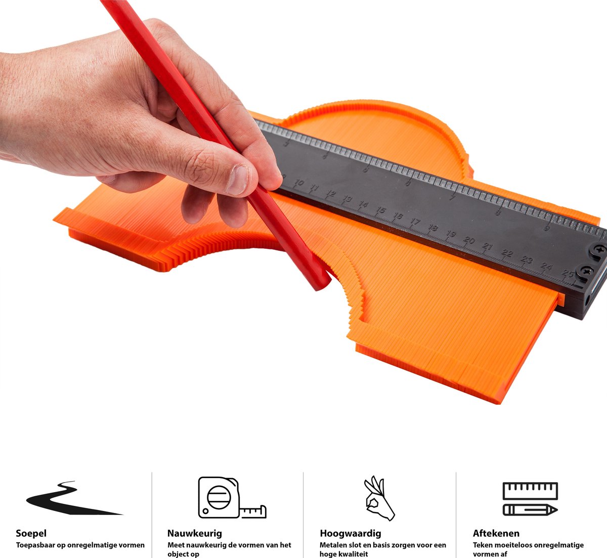 A+ Aftekenhulp ™ - Nooit meer problemen met moeilijke vormen en hoeken tijdens het klussen!