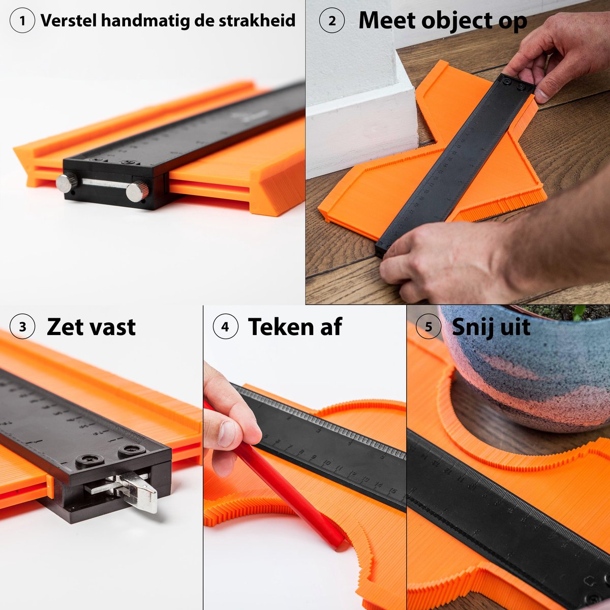 A+ Aftekenhulp ™ - Nooit meer problemen met moeilijke vormen en hoeken tijdens het klussen!