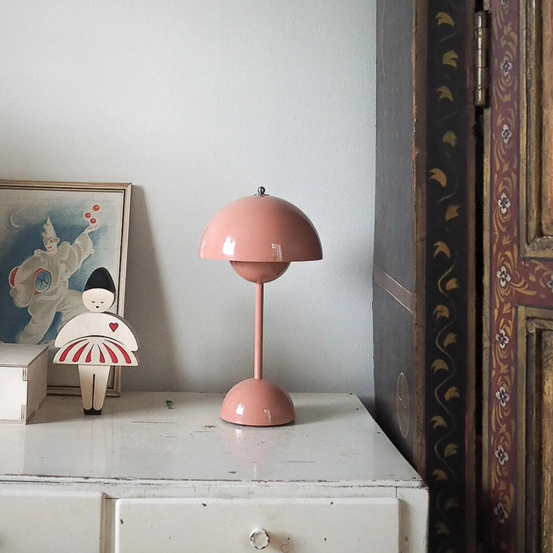 Retro Flowerlight - Draadloze oplaadbare tafellamp