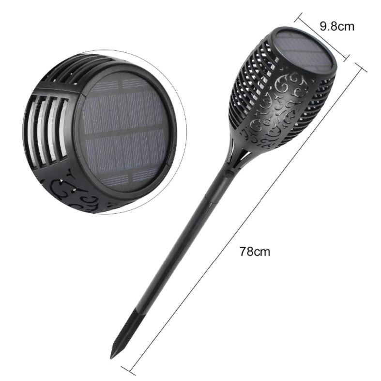 LED Solar Tuinfakkels Deluxe 96 LED (4 stuks)