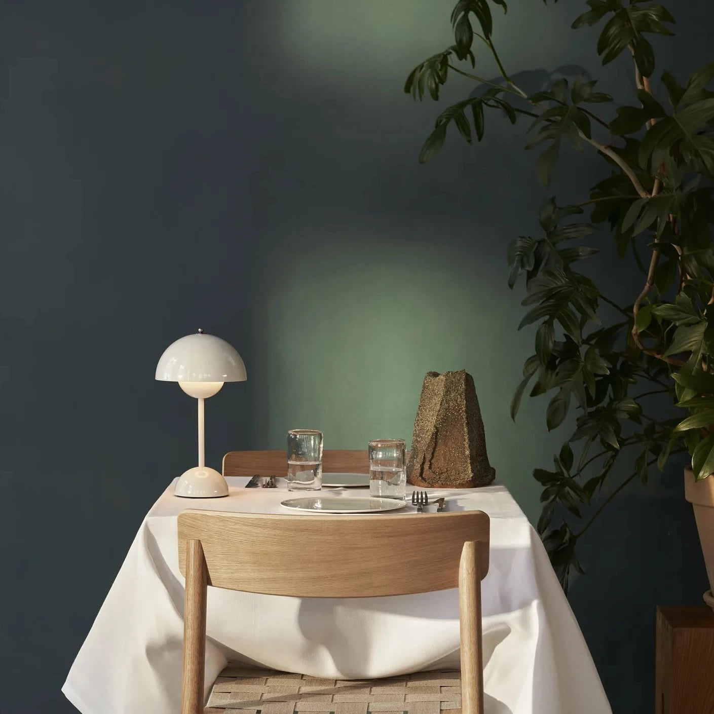 Retro Flowerlight - Draadloze oplaadbare tafellamp