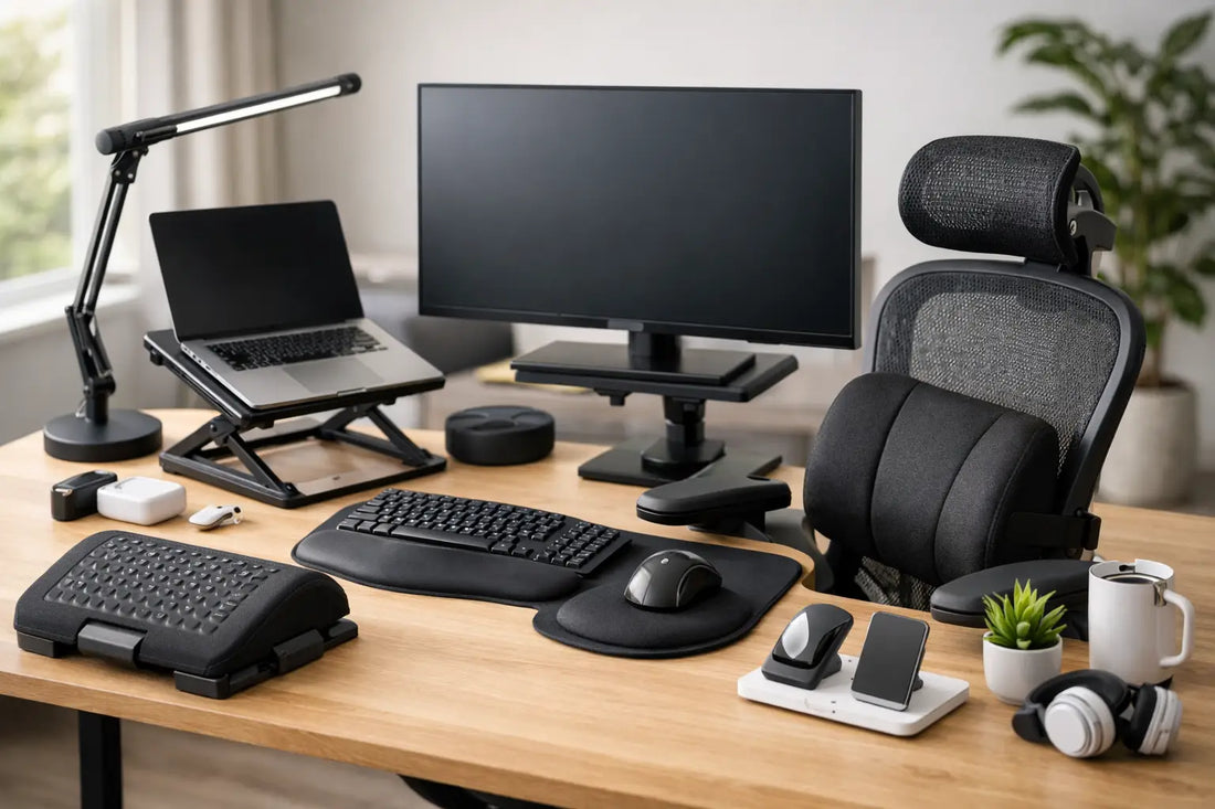 Ergonomische accessoires bureau thuis kiezen