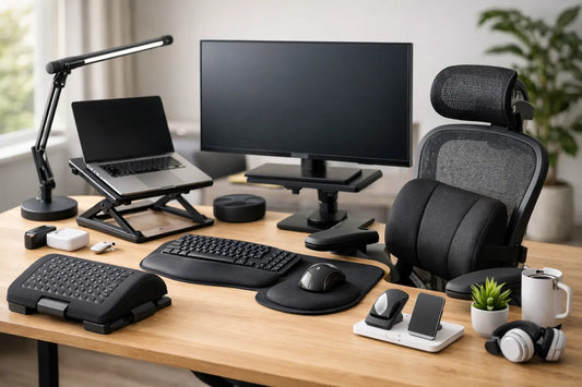 Ergonomische accessoires bureau thuis kiezen