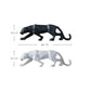 PantherSculpt – Strakke Zwart-Witte Panter Beelden