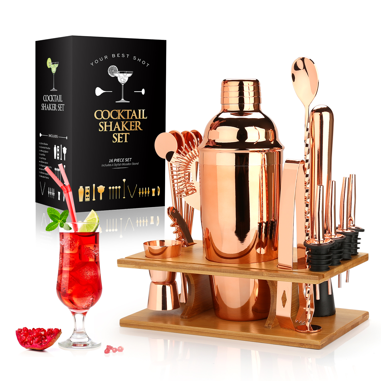 Mixology Master Set - Luxe Cocktail Gereedschap voor Thuis