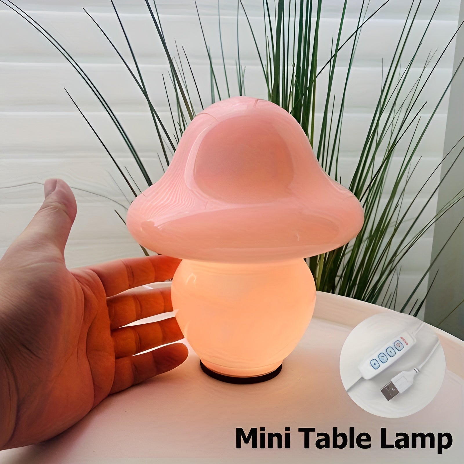 MushroomDream Lamp – Betoverende Glazen Verlichting met Paddenstoelenmotief