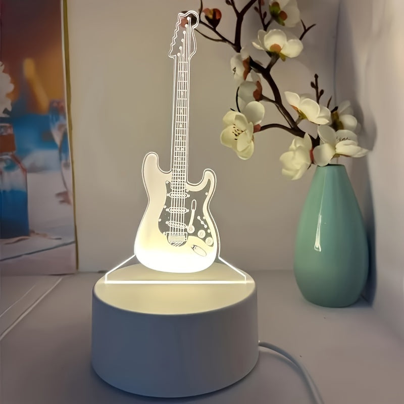 MusicGlow – 3D Gitaar Nachtlamp met Kleurverlichting