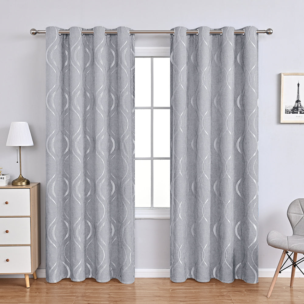 Serenity Voile Curtains - Moderne Bubbels Gordijnen met Lichtfiltering