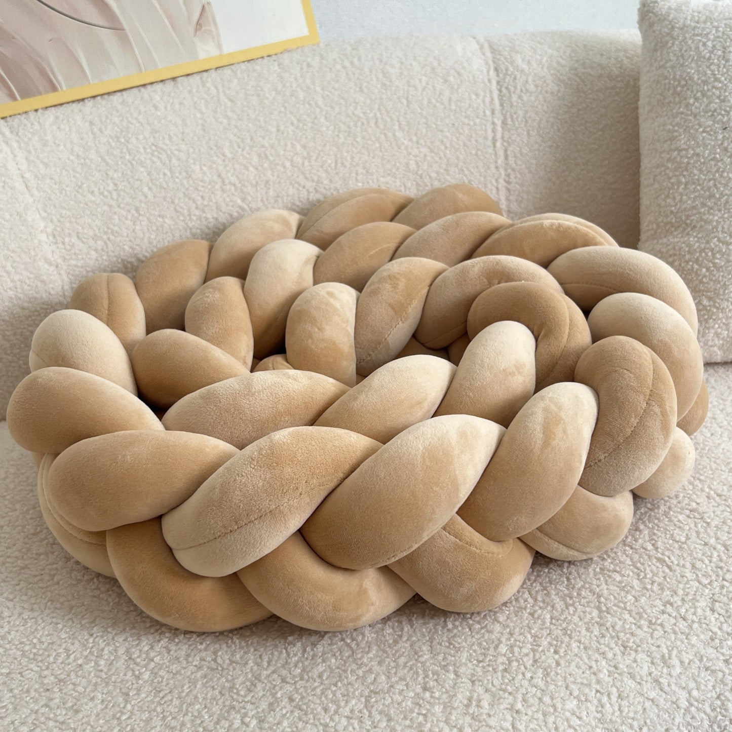 WaveCushion - Modern Wasbaar Vloerkussen met Geometrie