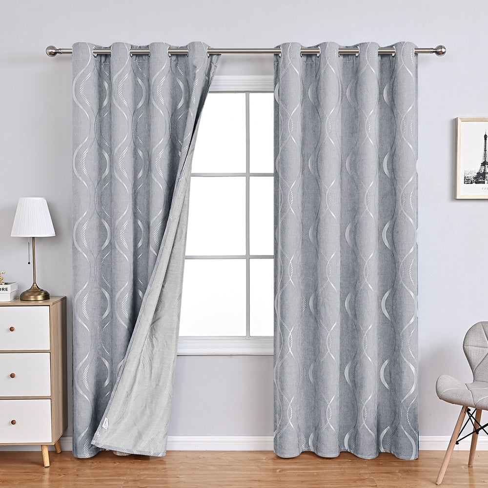 Serenity Voile Curtains - Moderne Bubbels Gordijnen met Lichtfiltering