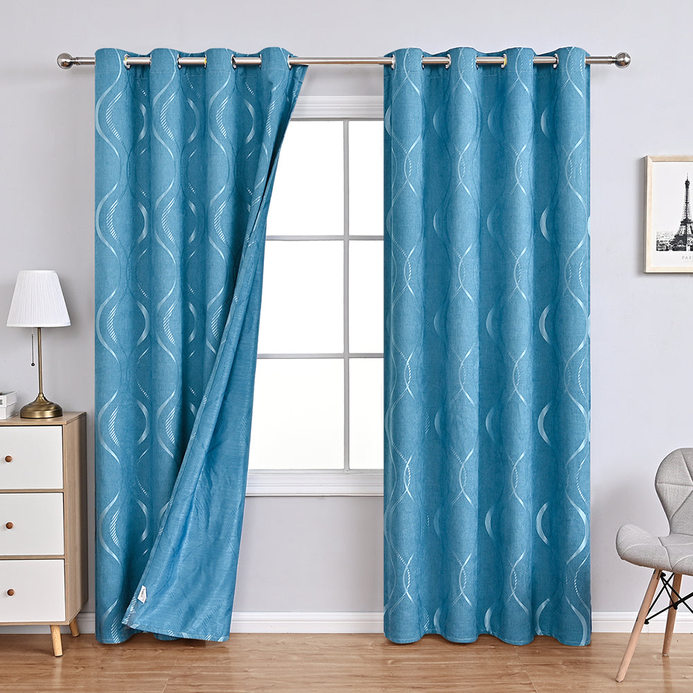 Serenity Voile Curtains - Moderne Bubbels Gordijnen met Lichtfiltering