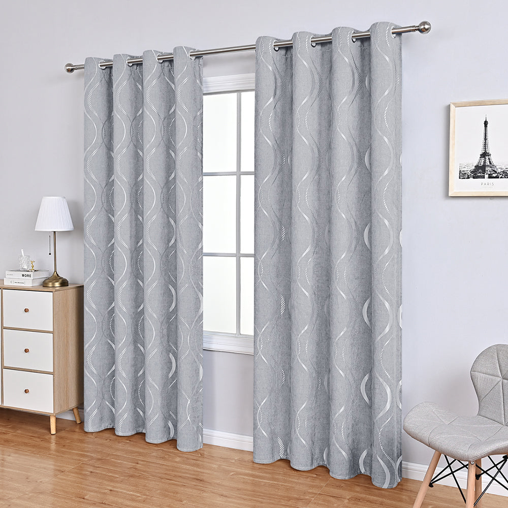Serenity Voile Curtains - Moderne Bubbels Gordijnen met Lichtfiltering